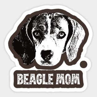 Beagle Mom Beagle Design Sticker